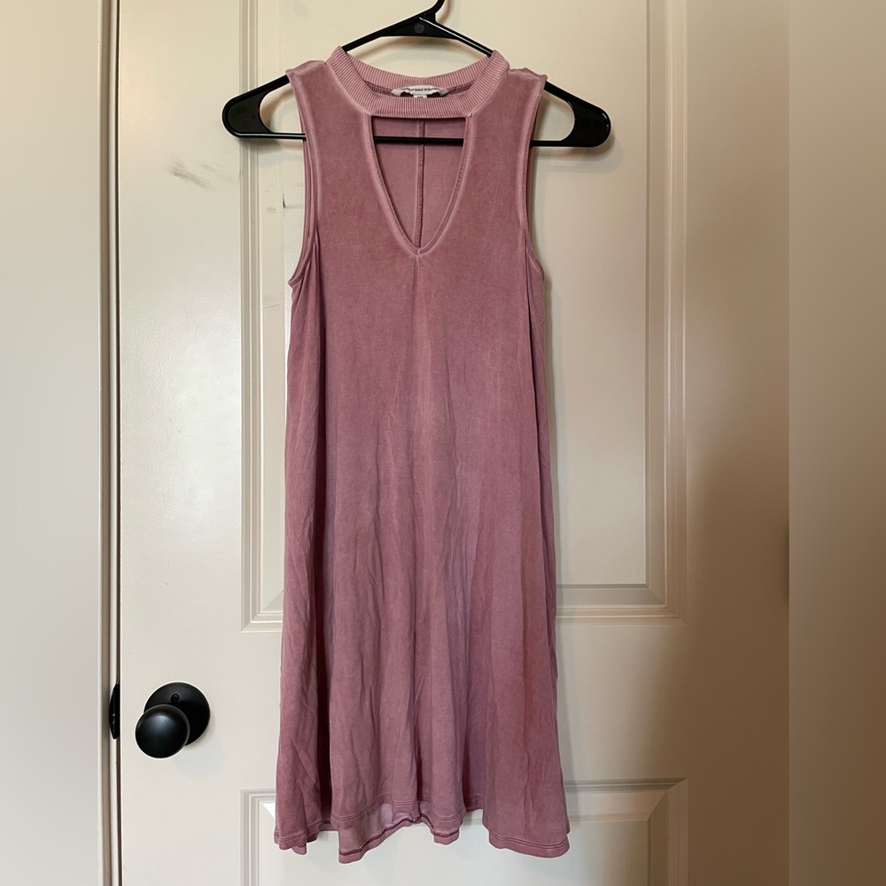 American Eagle Pink Keyhole T-Shirt Dress Size XXS